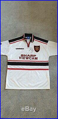Peter Schmeichel Signed Manchester United Man Utd 1999 Treble Winning Shirt