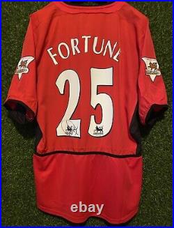 Quinton Fortune Signed Manchester United 2002/04 Home Shirt Comes With a COA