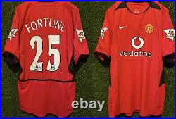 Quinton Fortune Signed Manchester United 2002/04 Home Shirt Comes With a COA