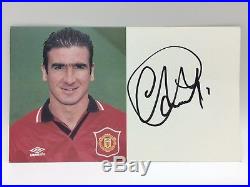 RARE 1996 Eric Cantona Manchester United Signed Club Card + COA AUTOGRAPH