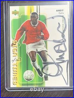 RARE 2000 MLS Sign of the Times ANDY COLE Autograph AUTO MANCHESTER UNITED