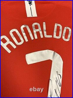 RARE Cristiano Ronaldo Manchester United Signed Shirt + COA 2008 CL FINAL MOSCOW
