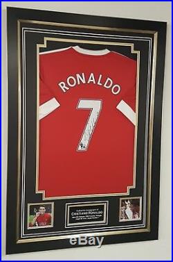 RARE Cristiano Ronaldo of Manchester United Signed Shirt Autograph Display