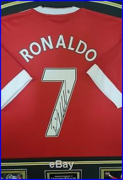 RARE Cristiano Ronaldo of Manchester United Signed Shirt Autographed Jersey