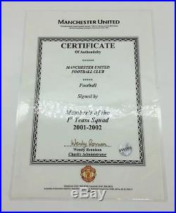 RARE Manchester United 2001/02 Squad Signed Football + OFFICIAL COA FERGUSON