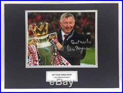 RARE Sir Alex Ferguson Manchester United Signed Photo Display + COA AUTOGRAPH