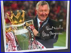 RARE Sir Alex Ferguson Manchester United Signed Photo Display + COA AUTOGRAPH