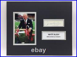 RARE Sir Matt Busby Manchester United Signed Photo Display + COA 1968 FINAL