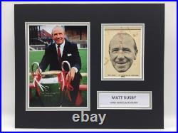 RARE Sir Matt Busby Manchester United Signed Photo Display + COA AUTOGRAPH RARE Sir Matt Busby Manchester United Signed Photo Display + COA AUTOGRAPH