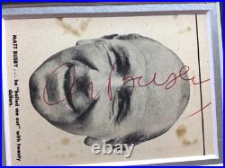 RARE Sir Matt Busby Manchester United Signed Photo Display + COA AUTOGRAPH RARE Sir Matt Busby Manchester United Signed Photo Display + COA AUTOGRAPH