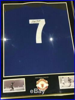 REDUCED George Best Signed Manchester United Football Shirt. COA