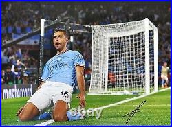 RODRI SIGNED CHAMPIONS LEAGUE 2023 FINAL 16x12 MANCHESTER CITY PHOTO SEE PROOF