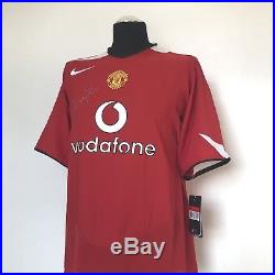 RONALDO #7 Signed Manchester United Home Football Shirt Jersey 2004/06 (L) BNWT