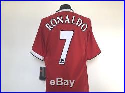 RONALDO #7 Signed Manchester United Home Football Shirt Jersey 2004/06 (L) BNWT