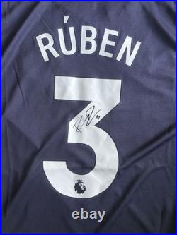 RÚBEN DIAS Hand Signed Manchester City 24/25 Away Football Shirt Proof/COA