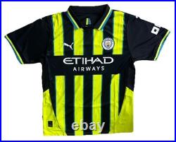 RÚBEN DIAS Hand Signed Manchester City 24/25 Away Football Shirt Proof/COA