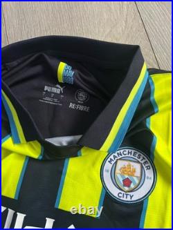 RÚBEN DIAS Hand Signed Manchester City 24/25 Away Football Shirt Proof/COA