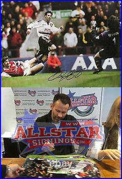 RYAN GIGGS SIGNED 16x20 MANCHESTER UNITED 1999 FA CUP FOOTBALL PHOTO PROOF COA