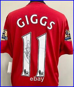 RYAN GIGGS signed MANCHESTER UNITED shirt (M) Genuine Autograph