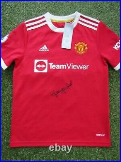 Ralf Rangnick Hand Signed Manchester United 21-22 Home Football Shirt Autograph