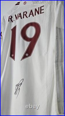 Raphael Varane Hand Signed Manchester United Long Sleeve Shirt Raphael Varane Hand Signed Manchester United Long Sleeve Shirt