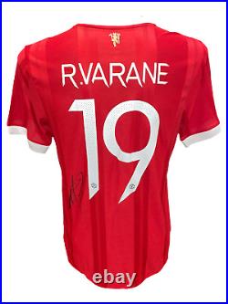 Raphael Varane Signed 2021/22 Manchester United Home Shirt