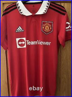 Raphael Varane Signed 22/23 Manchester united Home Shirt With COA