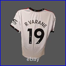 Raphael Varane Signed 22/23 Official Manchester United Away Football Shirt COA