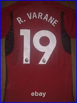 Raphael Varane Signed Manchester United Home Shirt