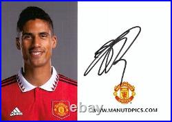 Raphael Varane Signed Manchester United Original Man Utd Club Card Autograph