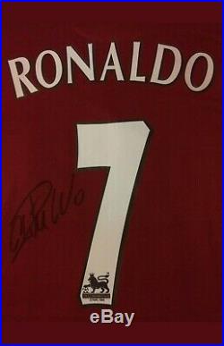 Rare Cristiano Ronaldo Signed Manchester United Number 7 Shirt