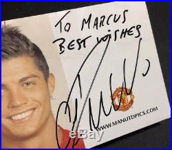 Rare Cristiano Ronaldo signed Man Utd Club Card / Manchester / Promo Photo Card