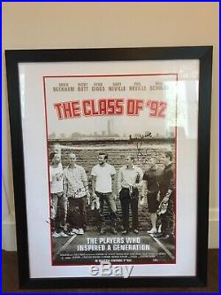 Rare Framed Manchester United Hand Signed Class Of 92 Poster