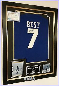 Rare GEORGE BEST of MANCHESTER UNITED Signed Shirt Autograph DISPLAY