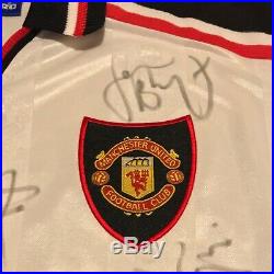 Rare, Genuine, Manchester United 1999 Treble Winners Squad Signed Shirt