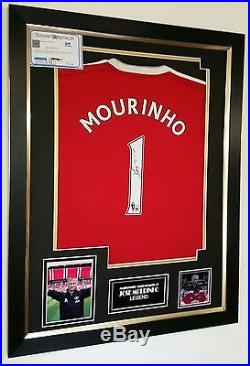 Rare Jose Mourinho of MANCHESTER UNITED Signed Shirt Display