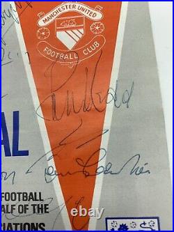 Rare Manchester United 1968 European Cup Final Signed Programme + COA CHARLTON