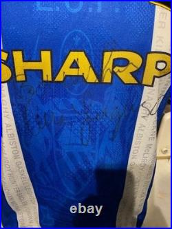 Rare Manchester United Retro Football Shirt XL Sir Alex Ferguson Signed