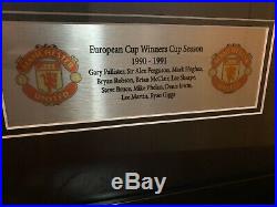 Rare! Manchester United Signed Shirt By Manu Squad COA In Frame 1991 Cup Winners