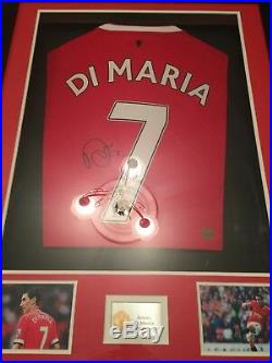 Rare Manchester United Signed Shirt Signed by Angel Di Maria with COA