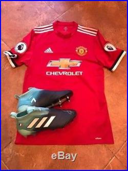Rare Paul Pogba Match Worn Shirt & Worn Signed Boots Manchester United Not Messi