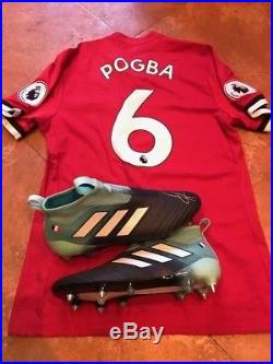 Rare Paul Pogba Match Worn Shirt & Worn Signed Boots Manchester United Not Messi