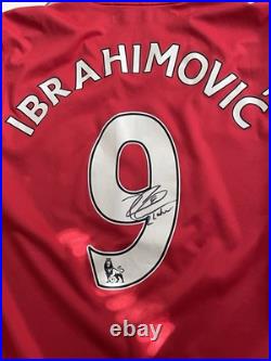 Rare Zlatan Ibrahimovic Signed Manchester United Shirt With COA