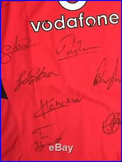 Rare signed retro Manchester United squad shirt Keane, Scholes, OShea etc