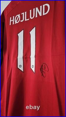 Rasmus Højlund Manchester United Hand Signed Shirt