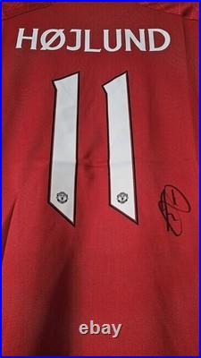 Rasmus Højlund Manchester United Hand Signed Shirt