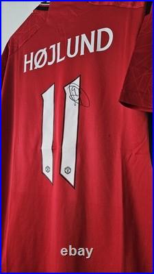Rasmus Højlund Manchester United Shirt Hand Signed