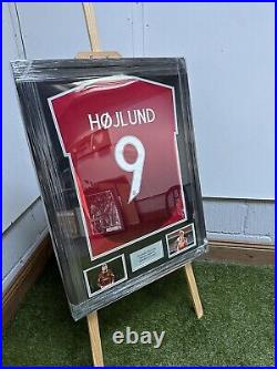 Rasmus Hojlund Signed Manchester United Shirt With COA + Proof