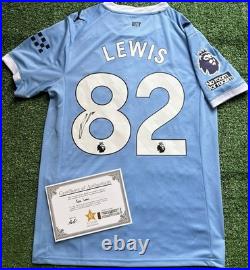 Rico Lewis Signed Manchester City 25/26 Home Shirt with EXACT VIDEO PROOF & COA