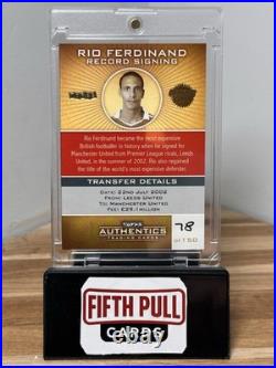 Rio Ferdinand Auto /150 Topps Authentics Record Signing Manchester United